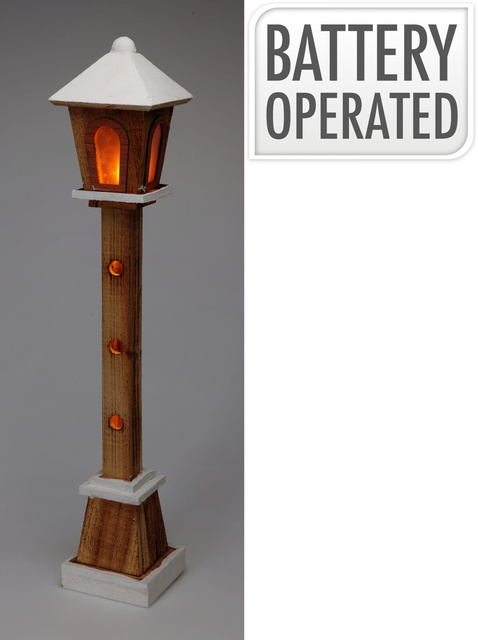 Figurină din lemn de brad cu LED Lanternă, 75 cm