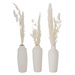 Vaza decorativa din portelan Bianca, flori uscate, inaltime 16 cm