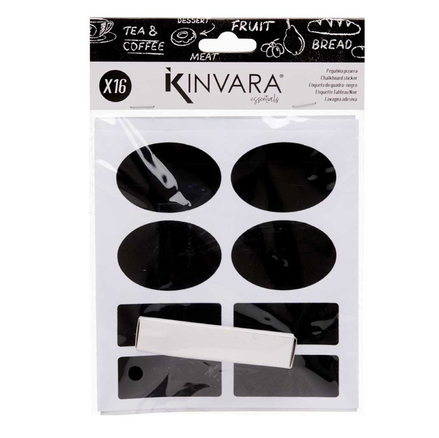 Set 16 etichete de scris cu cretă, autocolante