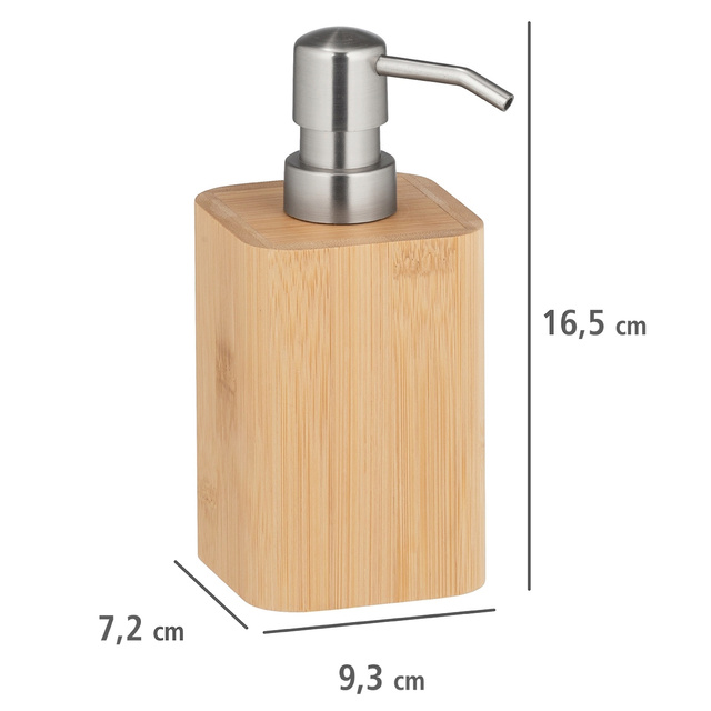 Distribuitor de sapun lichid BAMBOO, bambus, 220 ml, Wenko