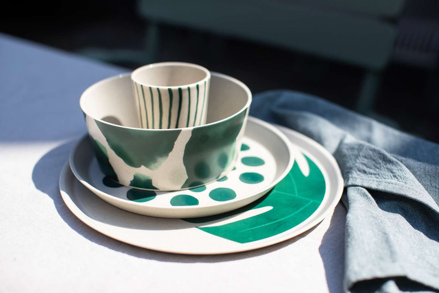 Set farfurii, MONSTERA, ø20,5 cm, 4 bucati, KOZIOL