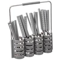 Set de tacâmuri GEO cu mâner decorativ + suport, 2 în 1