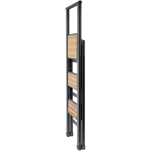 Scara pliabilă, 3 trepte, WENKO, neagră