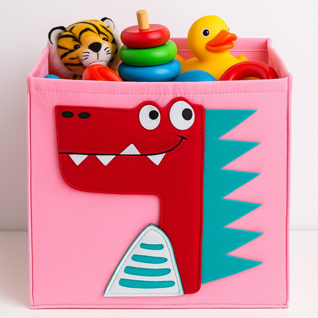 Cutie de jucării din fetru MOLKI, 30 x 30 x 30 cm