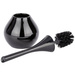 Recipient pentru perie FLAKON BLACK + perie WC, WENKO, negru