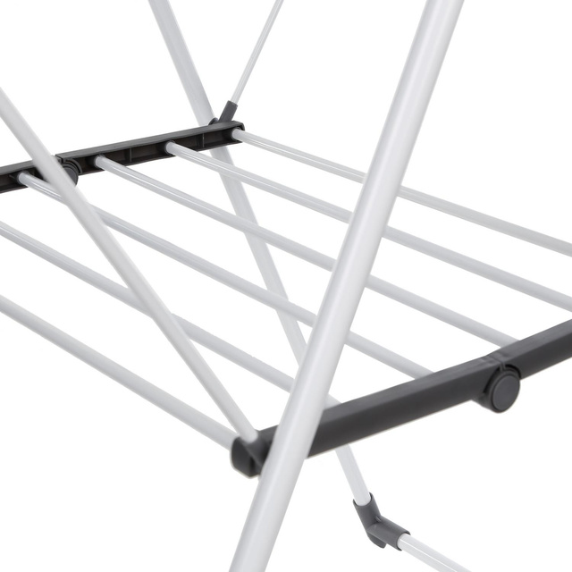 Uscător de rufe pliabil, cu bară specială pentru uscarea cămășilor