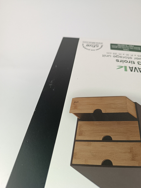 Cutie pentru accesorii BAVA, din bambus, cu 3 sertare