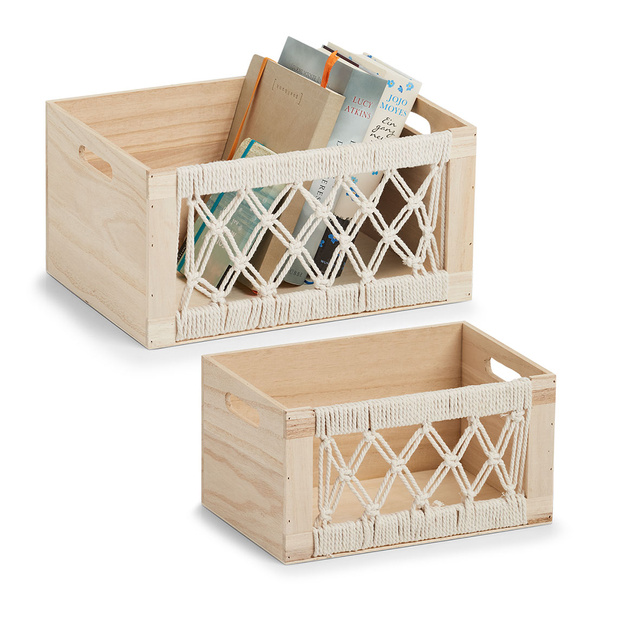 Cutie din lemn cu model ajurat BOHO, 35 x 25 x 18 cm