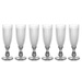 Set 6 pahare pentru sampanie cu model de cristal, 185 ml