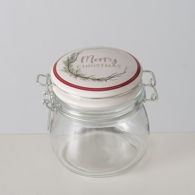 Borcan cu capac din porțelan CHARLENE, 450 ml