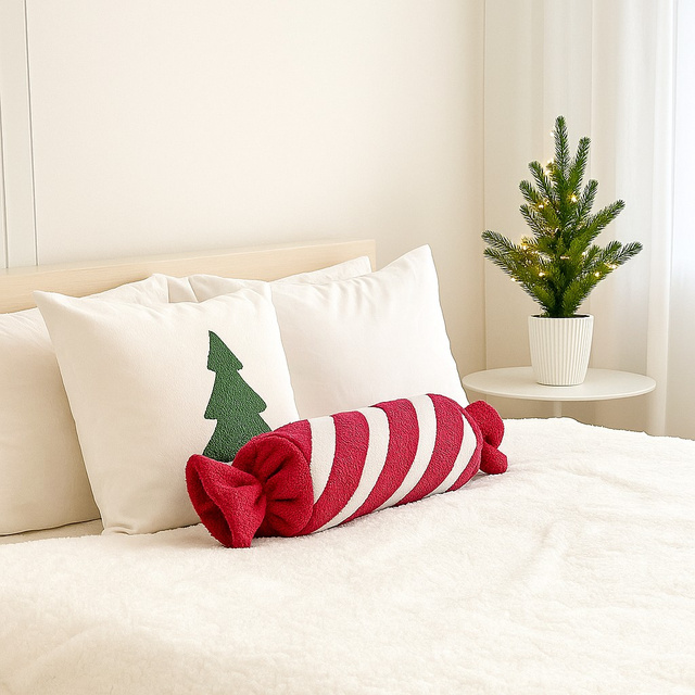 Perna de Crăciun LUCIEN, bomboană, 54 cm