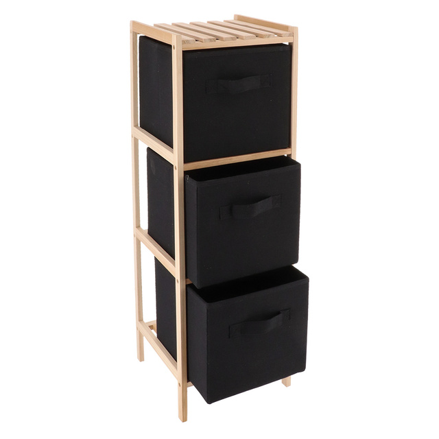 Organizer pentru baie SKANDIA, lemn de brad, 25 x 25 x 77 cm