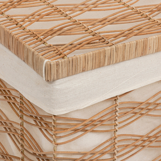 Set de 3 cufere Rosy din ratan