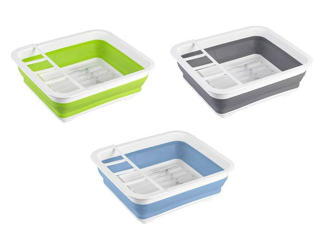 Uscător de vase pliabil, suport pentru vase, pliabil, WENKO, verde