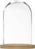 Cupolă din sticlă, Ø 18 cm, pe o bază din lemn