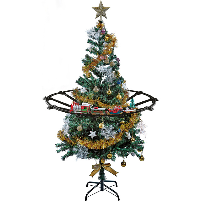 Tren de Crăciun, tren de pom cu lumini și sunet