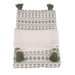 Cuvertura din bumbac cu franjuri TISSIA, 125 x 150 cm