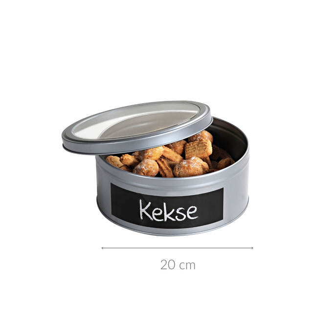 Cutie de biscuiti, Ø 20 cm, capac cu fereastra de vizualizare, KESPER