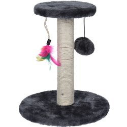 Jucărie pisică cu pompon și pene, Ø 16 x 30 cm