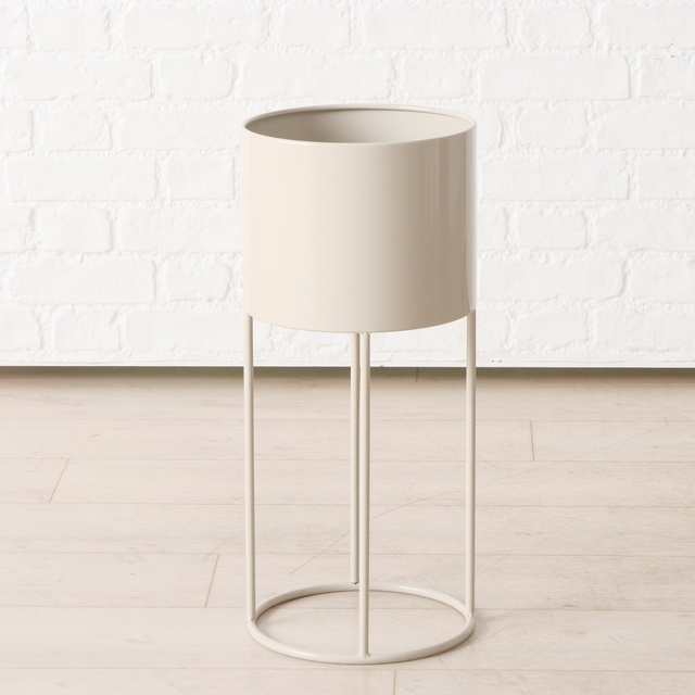 Set 3 suporturi pentru flori Aurela, alb