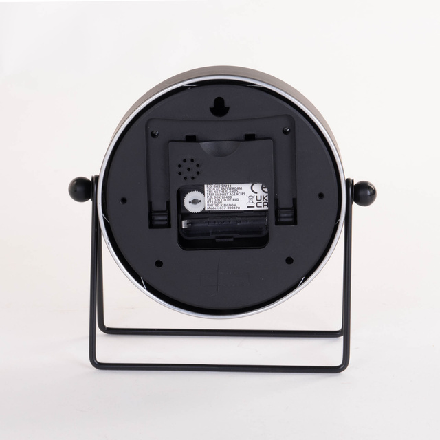 Ceas de masă negru cu ace aurii, 19,5 x 6,5 x 18,5 cm