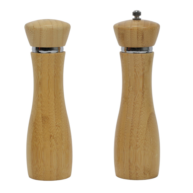 Rasnita de piper si sare, bambus, 2 bucati, KESPER