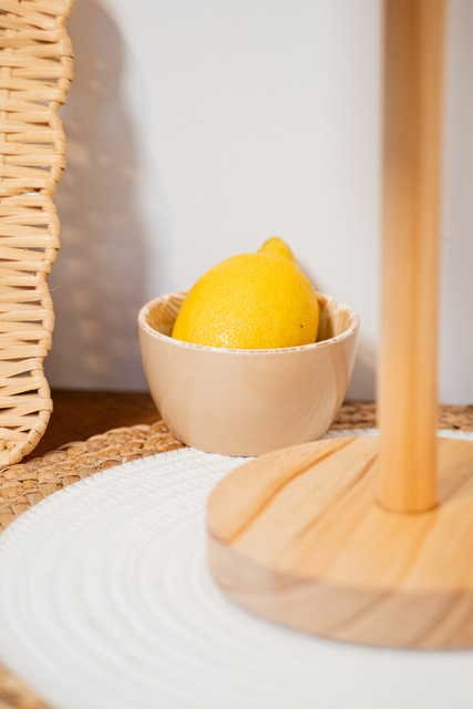 Boluri colorate pentru aperitive Rivi cu o tavă din lemn, Ø 9,8 cm