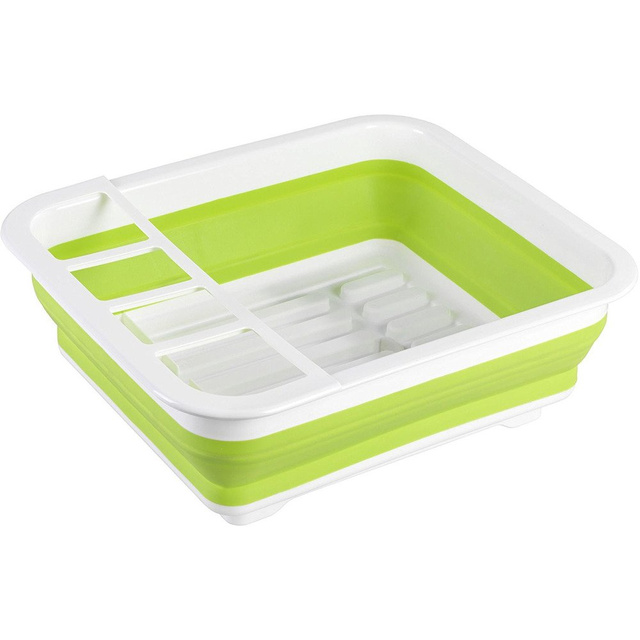 Uscător de vase pliabil, suport pentru vase, pliabil, WENKO, verde