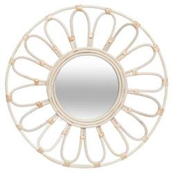 Oglindă din ratan FLOWER, Ø 56 cm