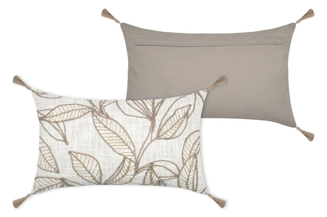 Pernă decorativă HEMERA cu franjuri, 50 x 30 cm