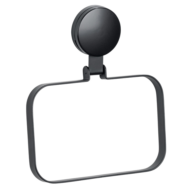 Suport pentru prosop PAVIA Static-Loc, negru, Wenko