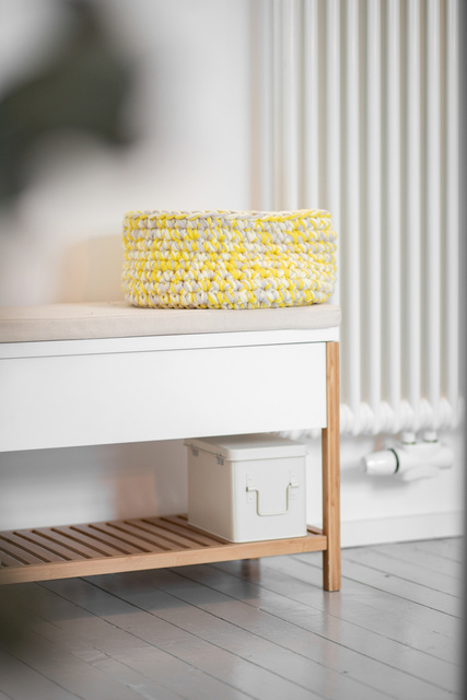 Dulap pentru pantofi cu banca bej FINJA, bambus, Wenko