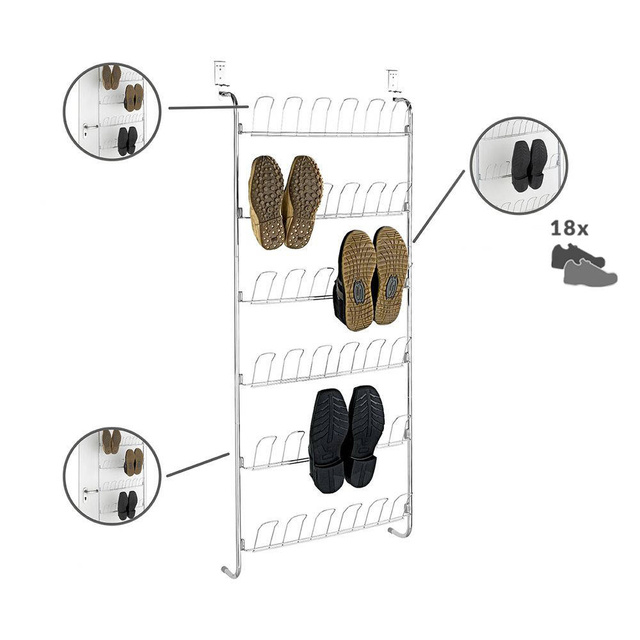 Suport pentru pantofi, WENKO, argintiu