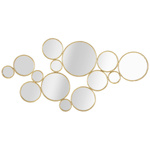 Compozitie oglinzi in rama aurie, 100 x 51,5 cm