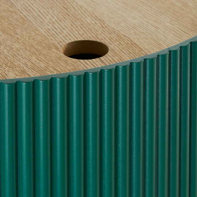 Măsuță de cafea cu spațiu de depozitare ENOLA, rotundă, Ø 38,5 cm