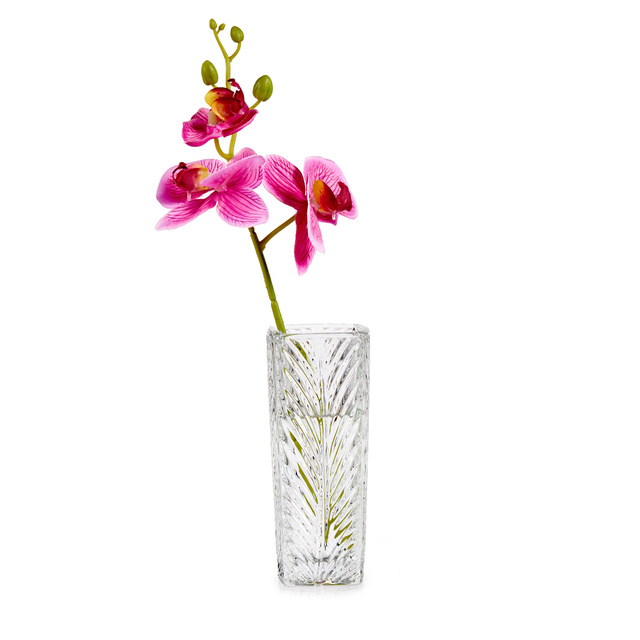 Vaza patrata cu model de cristal, 15 cm