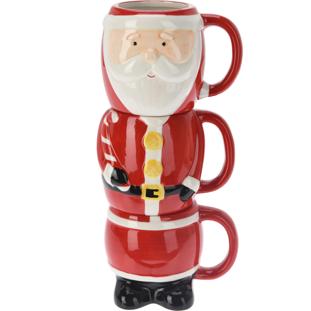 Set de căni cu figură de sărbătoare, 3 x 280 ml