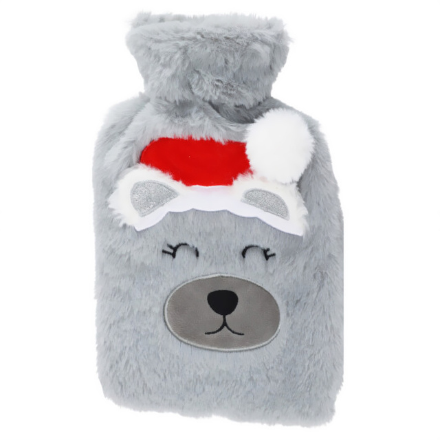 Termofor de 0,85 L cu motiv sărbătoresc, ursuleț