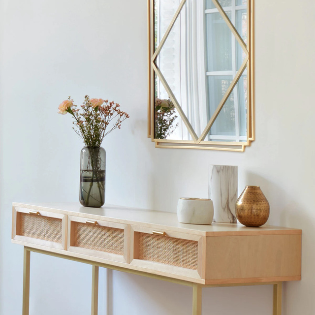 Vaza de sticlă, gri, 25 cm