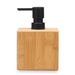 Distribuitor de sapun lichid, patrat, bambus, 5,8 x 9,7 x 15 cm