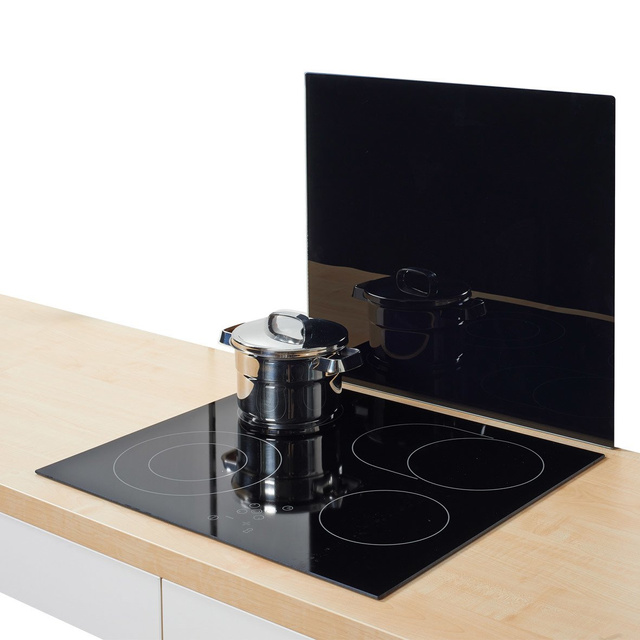 Placă de protecție din sticlă BLACK pentru aragaz – mare, ZELLER, model 11