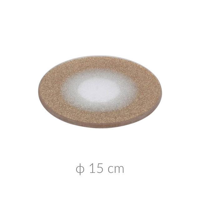 Farfurie decorativa, sclipici auriu