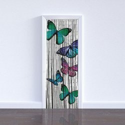 Cortină din bambus Fluturi, 90x200 cm, fluturi