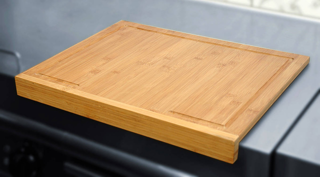 Placă de tăiat din bambus, 2 în 1