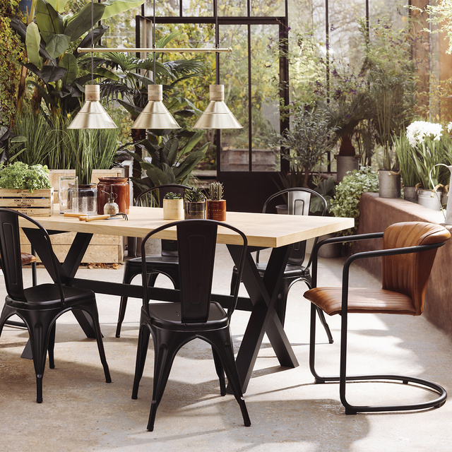 Scaun de sufragerie KAVI, piele naturala