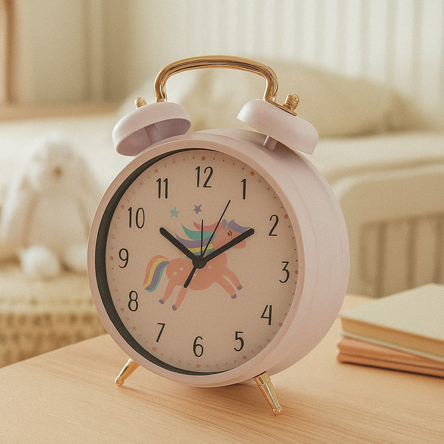 Ceas deșteptător pentru copii SAFI, Ø 24 cm, roz