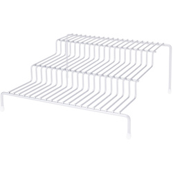 Raft pentru blatul de bucătărie, metalic, 3 niveluri, 26 x 25 x 11,5 cm