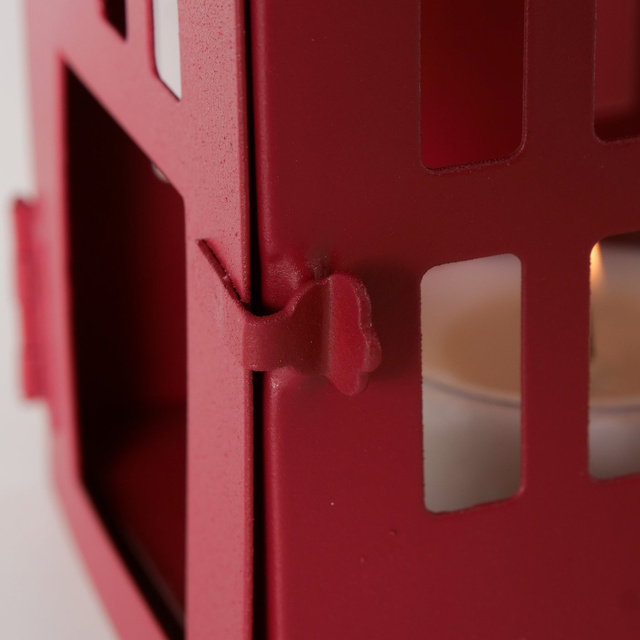 Lanterna metalica in forma de casa, ALAMO, 14 si 25 cm