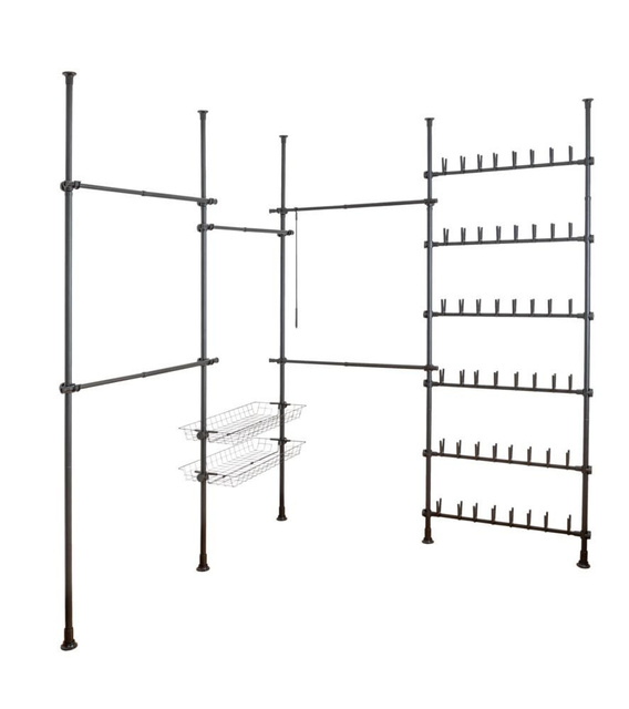 Suport pentru pantofi telescopic HERKULES, negru, inaltime 165 - 300 cm, WENKO