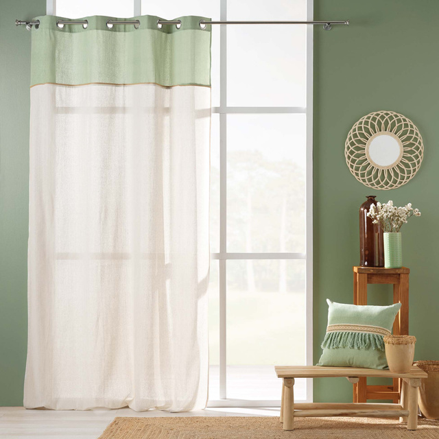 Perna decorativa din bumbac cu decor de iuta si franjuri JANARA, 45 x 45 cm